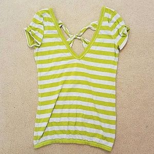 MUST GO! | Striped V-neck Blouse